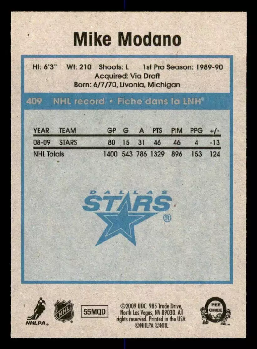 2009-10 O-Pee-Chee Retro #409 Mike Modano 1