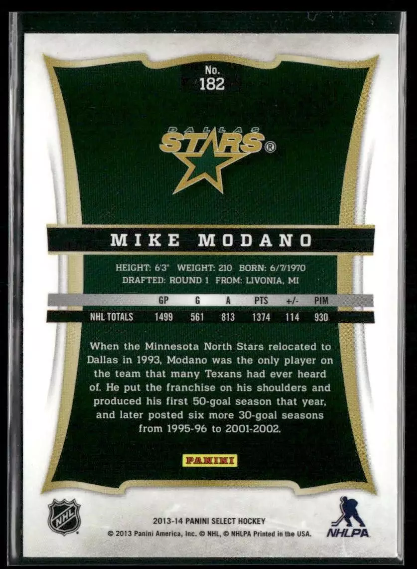 2013-14 Select #182 Mike Modano 1