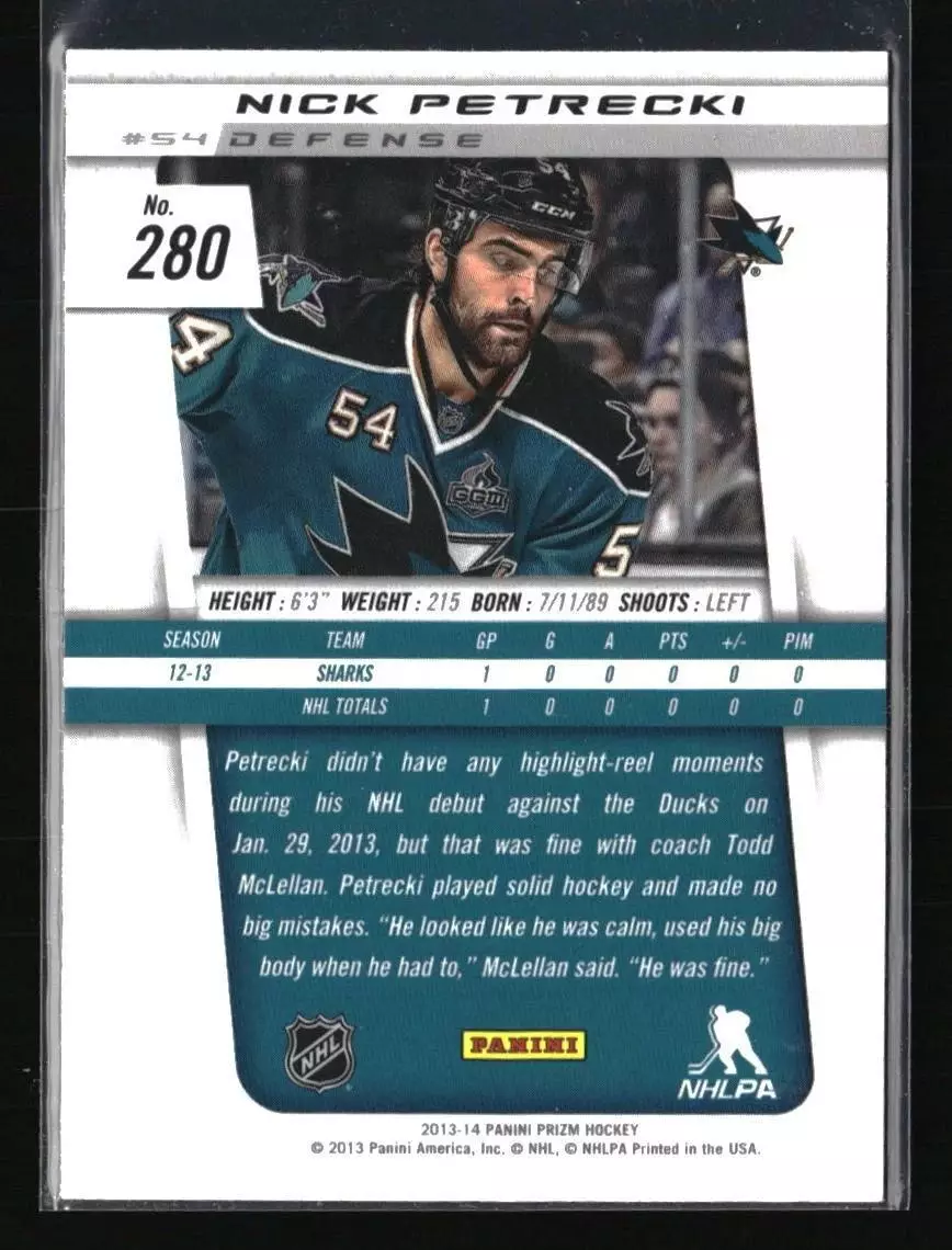 2013-14 Panini Prizm #280 Nick Petrecki RC 1