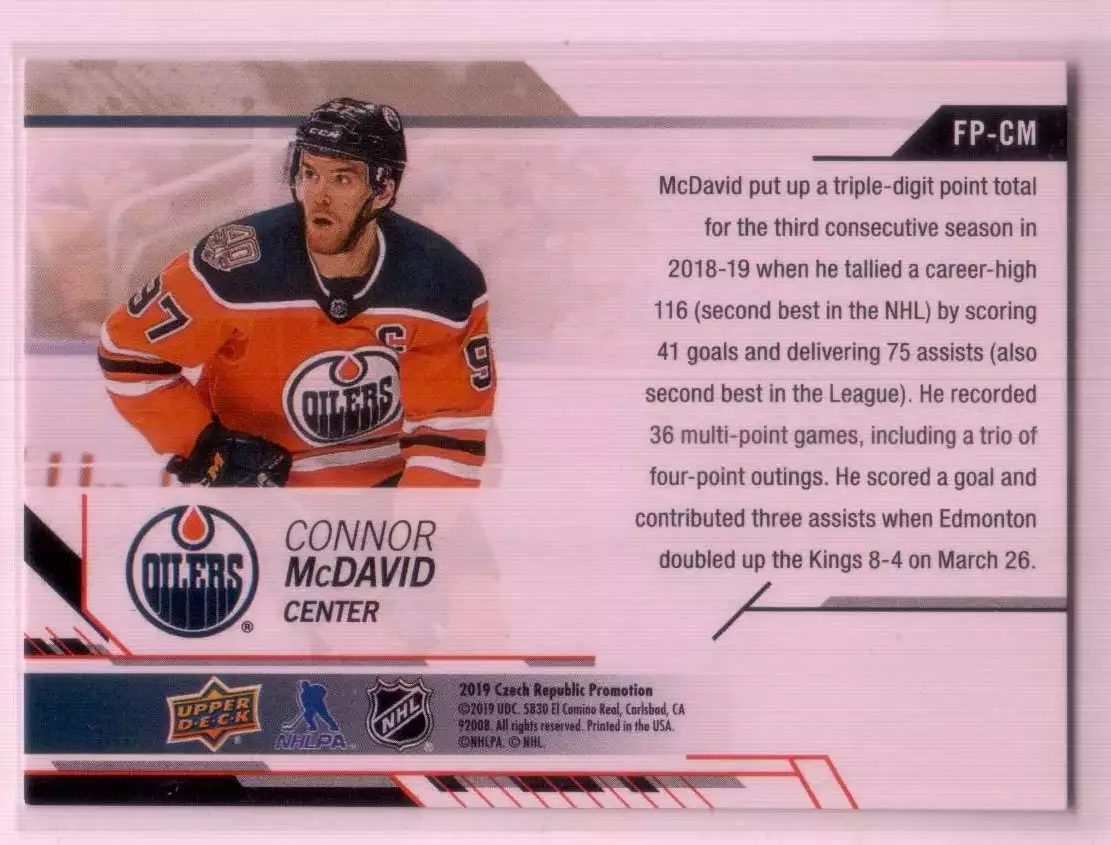 2019 Czeh Repulic Promotion#FP CM Connor McDavid 1