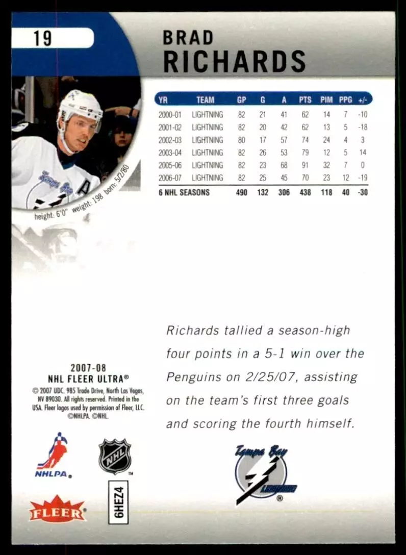 2007-08 Ultra #19 Brad Richards 1
