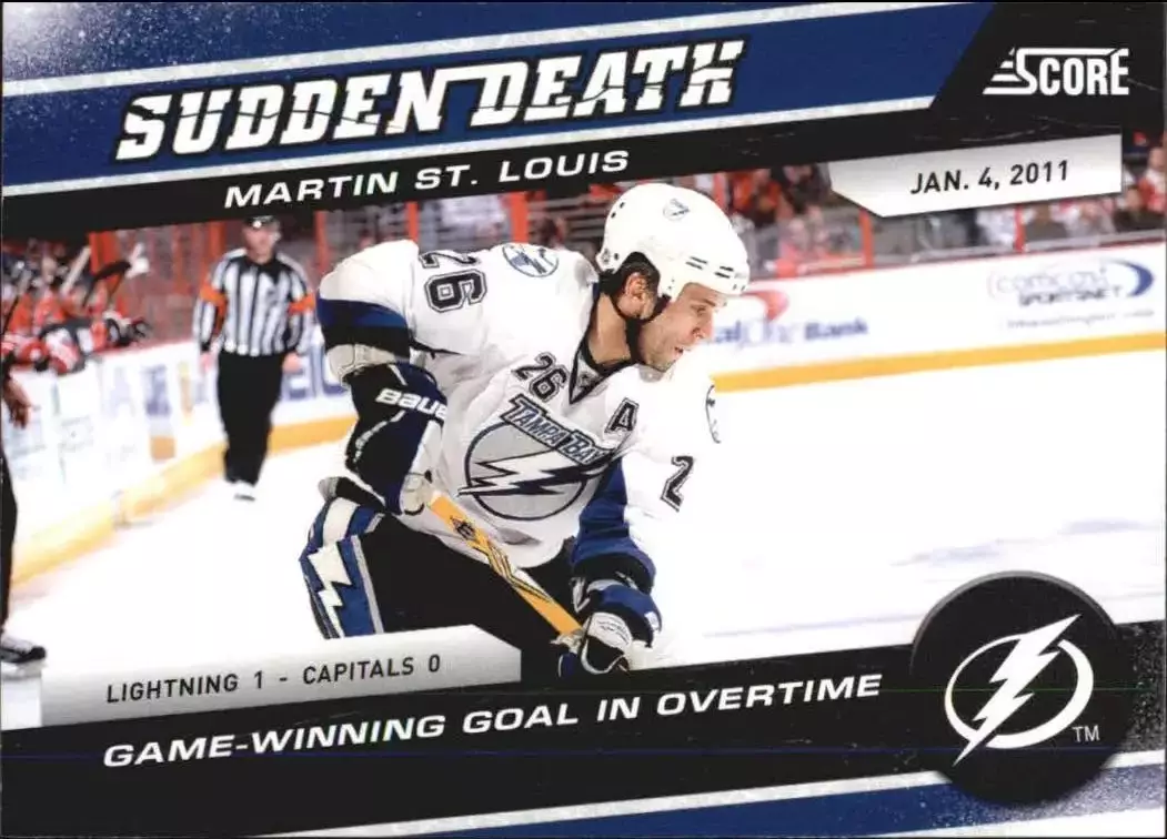 2011-12 Score Sudden Death #23 Martin St. Louis