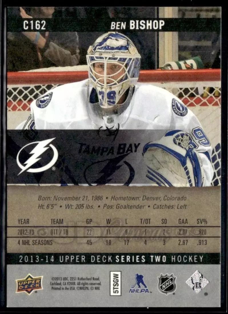 2013-14 Upper Deck Canvas #C162 Ben Bishop 1