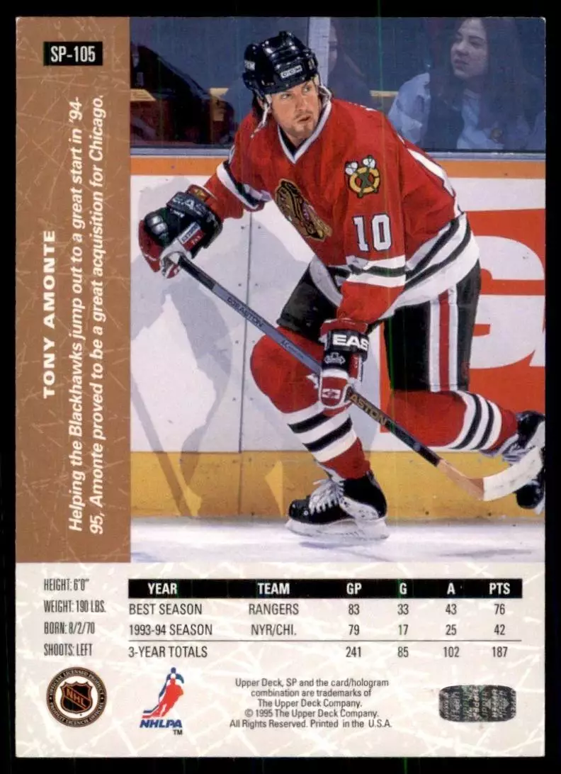 1994-95 Upper Deck SP Inserts #SP105 Tony Amonte 1
