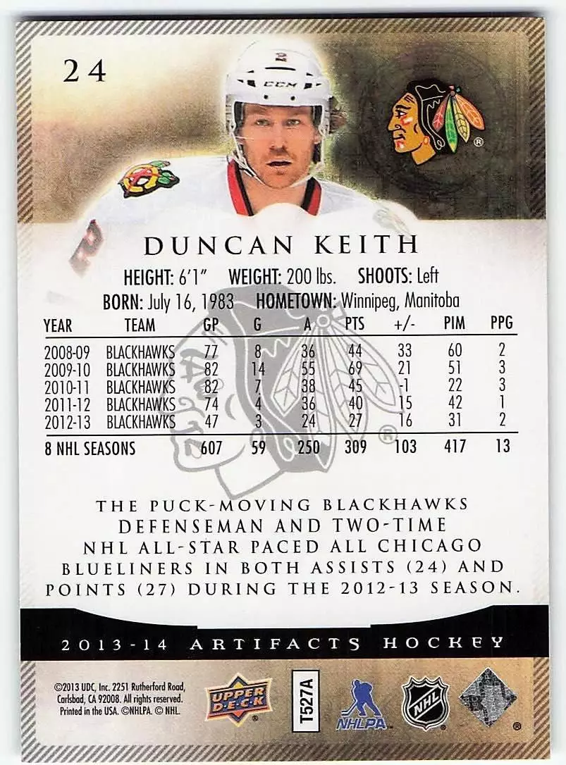 2013-14 Artifacts #24 Duncan Keith 1