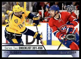 2016-17 Upper Deck #450 P.K. Subban/Shea Weber CL