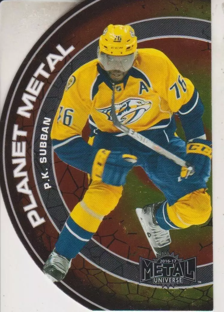 2016-17 Fleer Showcase Metal Universe Planet Metal #PM3 P.K. Subban