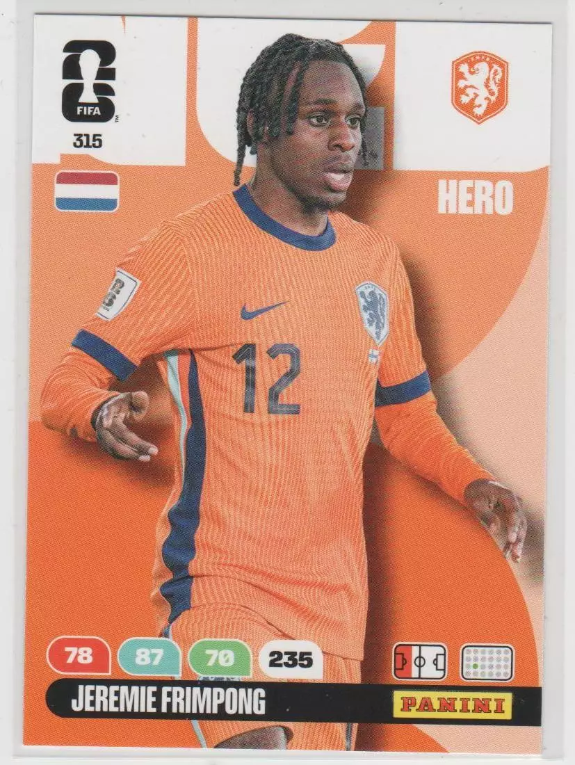 PANINI Чемпионат Мира 2026. Adrenalyn XL#315 Jeremie Frimpong