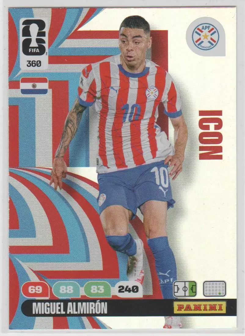 PANINI Чемпионат Мира 2026. Adrenalyn XL#360 Miguel Almiron SPECIAL 1 / Icon