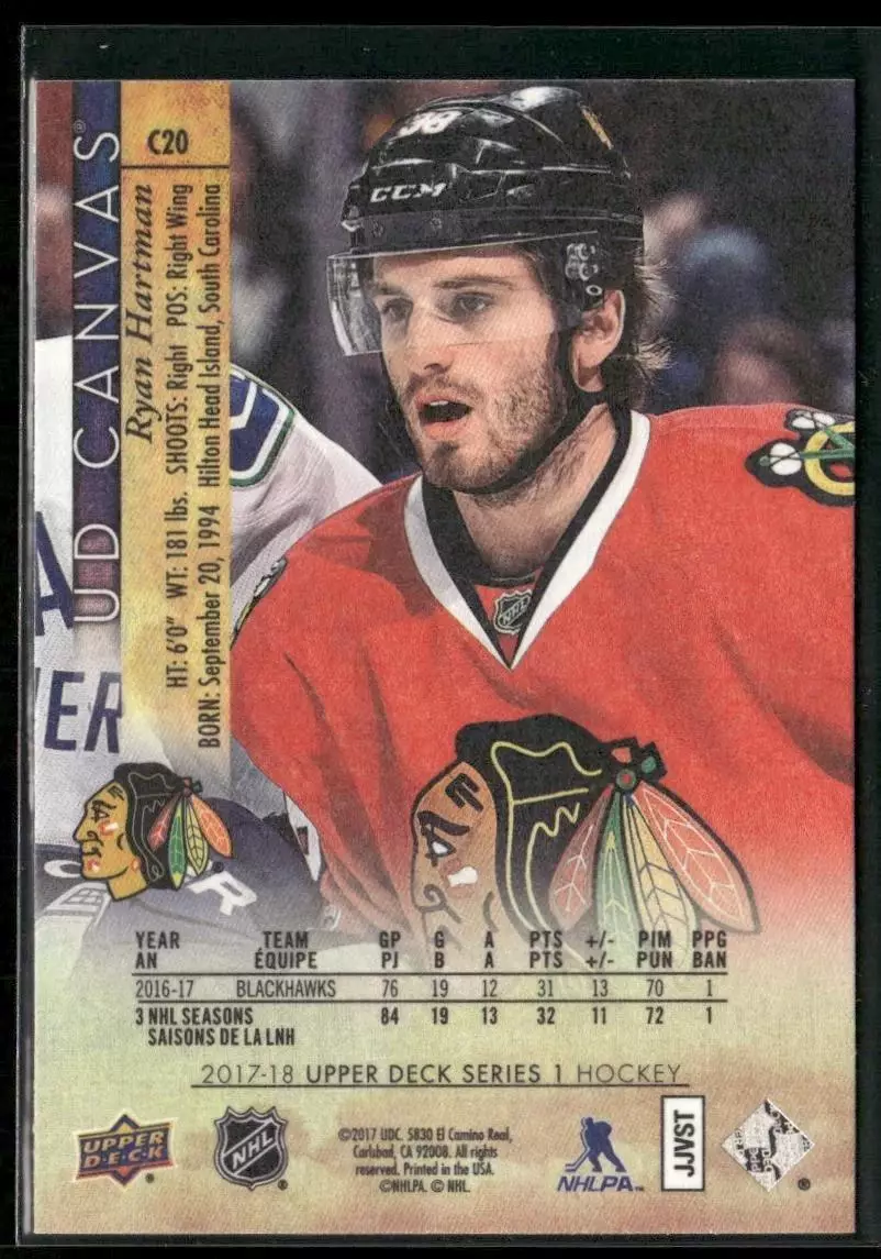 2017-18 Upper Deck Canvas #C20 Ryan Hartman 1