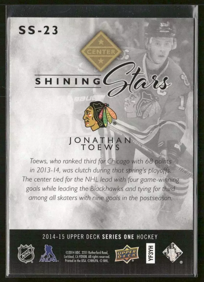 2014-15 Upper Deck Shining Stars #SS23 Jonathan Toews 1