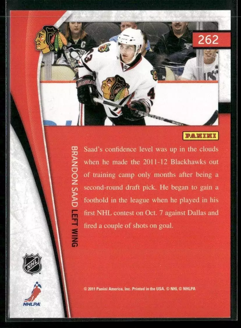 2011-12 Pinnacle #262 Brandon Saad RC 1