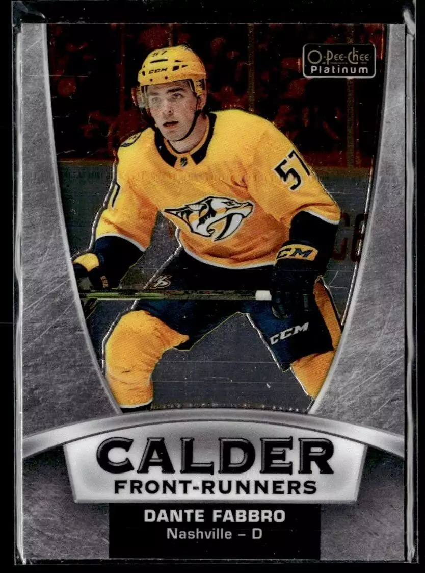 2019-20 O-Pee-Chee Platinum Calder Front Runners #CF11 Dante Fabbro