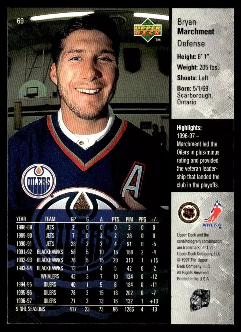 1997-98 Upper Deck #69 Bryan Marchment 1