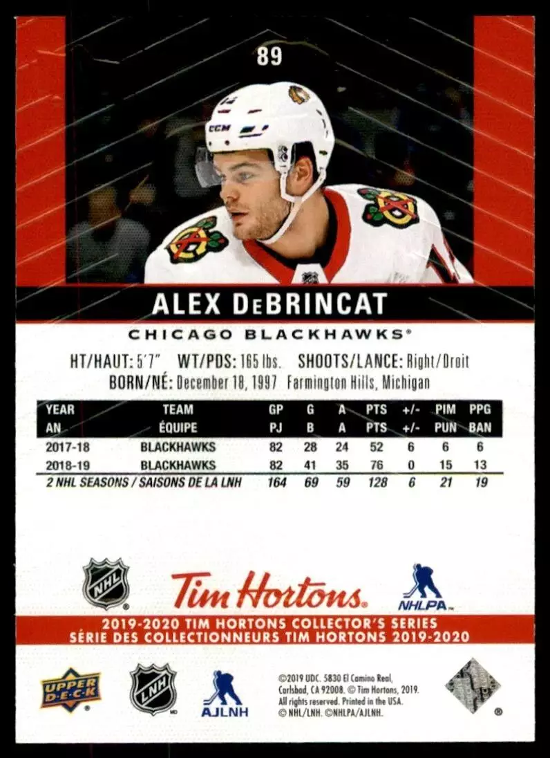2019-20 Upper Deck Tim Hortons #89 Alex DeBrincat 1