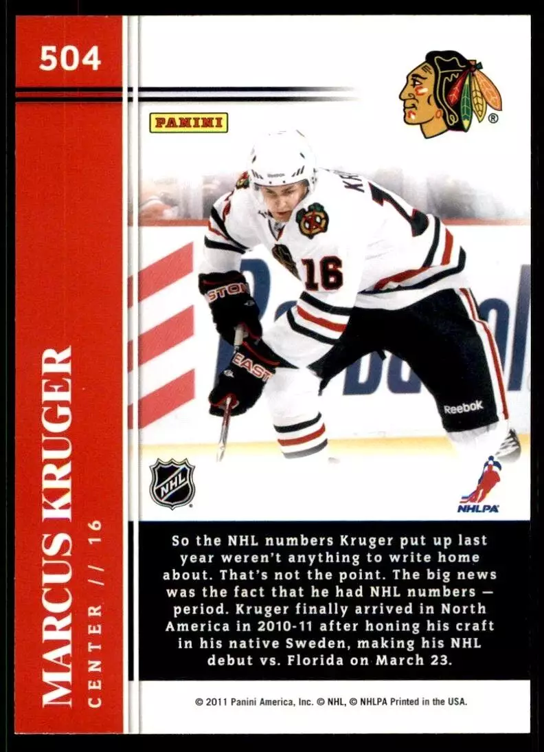 2011-12 Score #504 Marcus Kruger HR RC 1