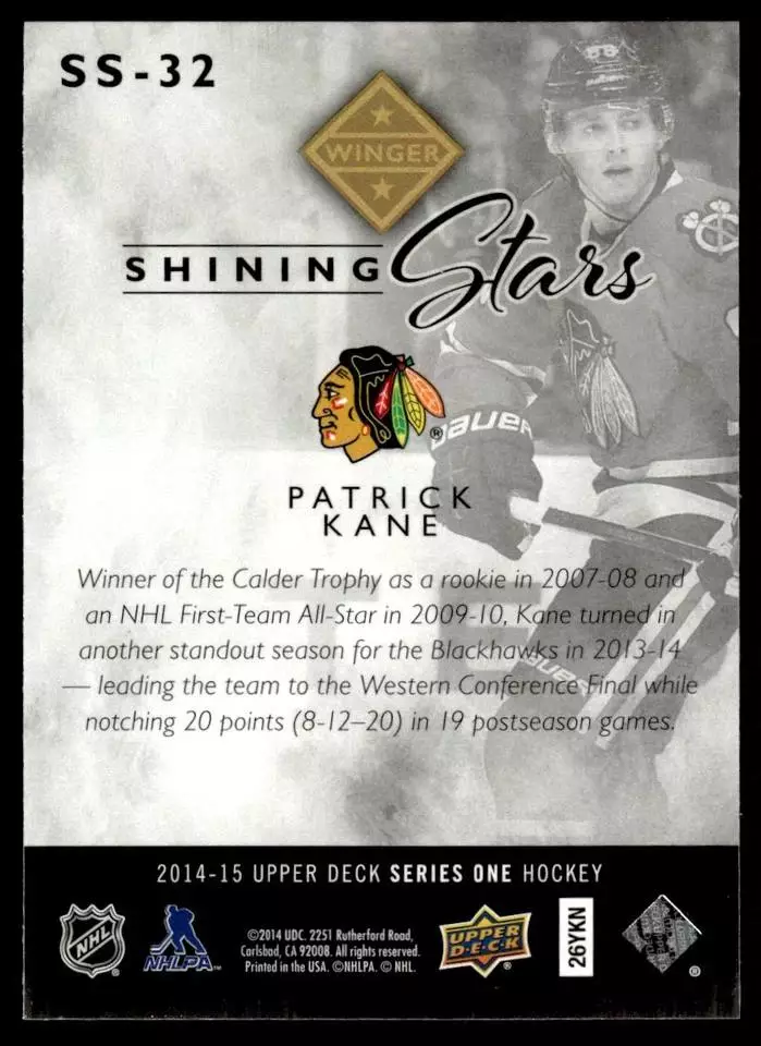 2014-15 Upper Deck Shining Stars #SS32 Patrick Kane 1