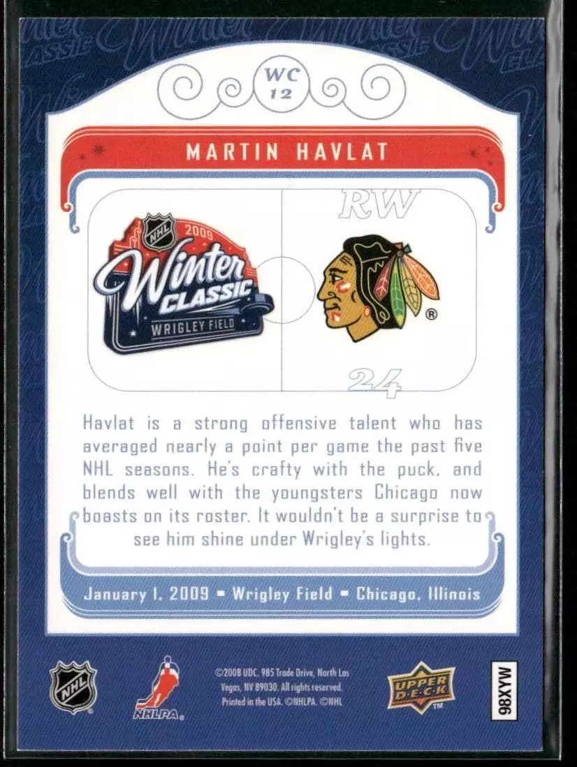 2008-09 Upper Deck MVP Winter Classic #WC12 Martin Havlat 1
