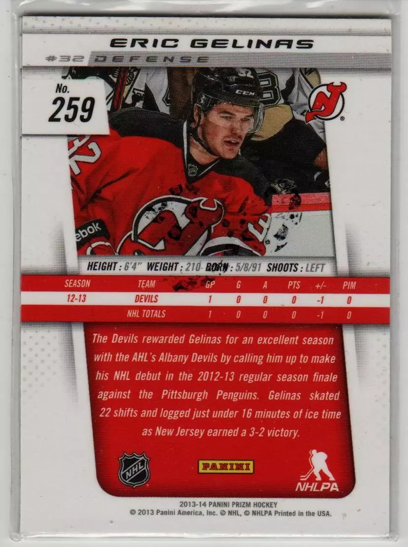 2013-14 Panini Prizm #259 Eric Gelinas RC 1