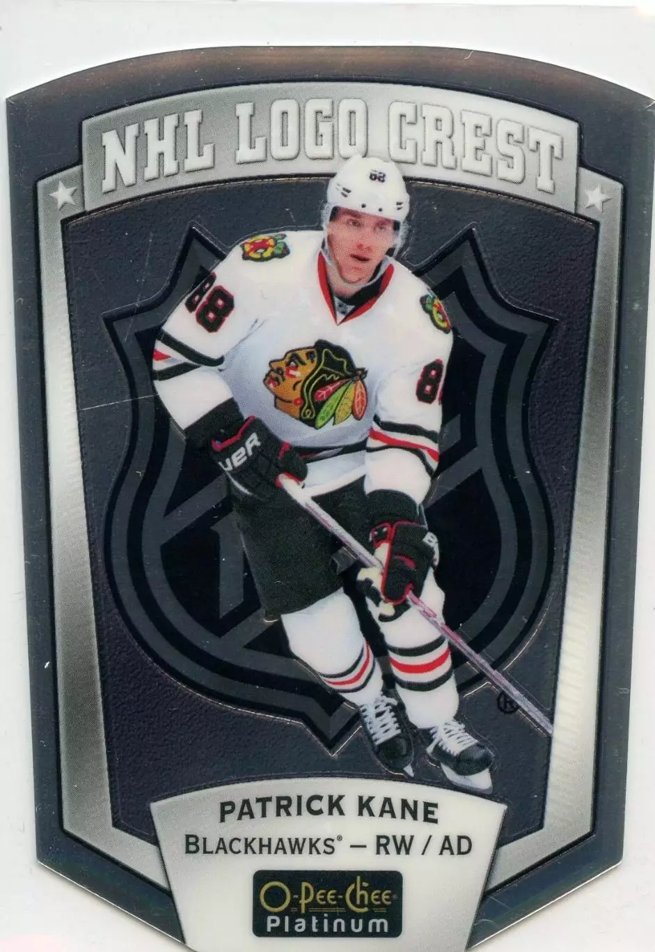 2016-17 O-Pee-Chee Platinum NHL Logo Crest Die Cuts #NHLLD9 Patrick Kane