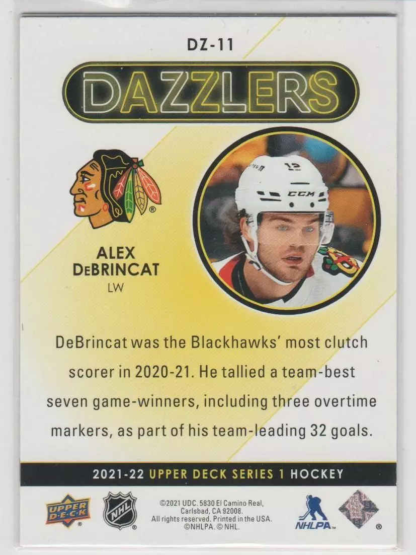 2021-22 Upper Deck Dazzlers Red #DZ11 Alex DeBrincat 1