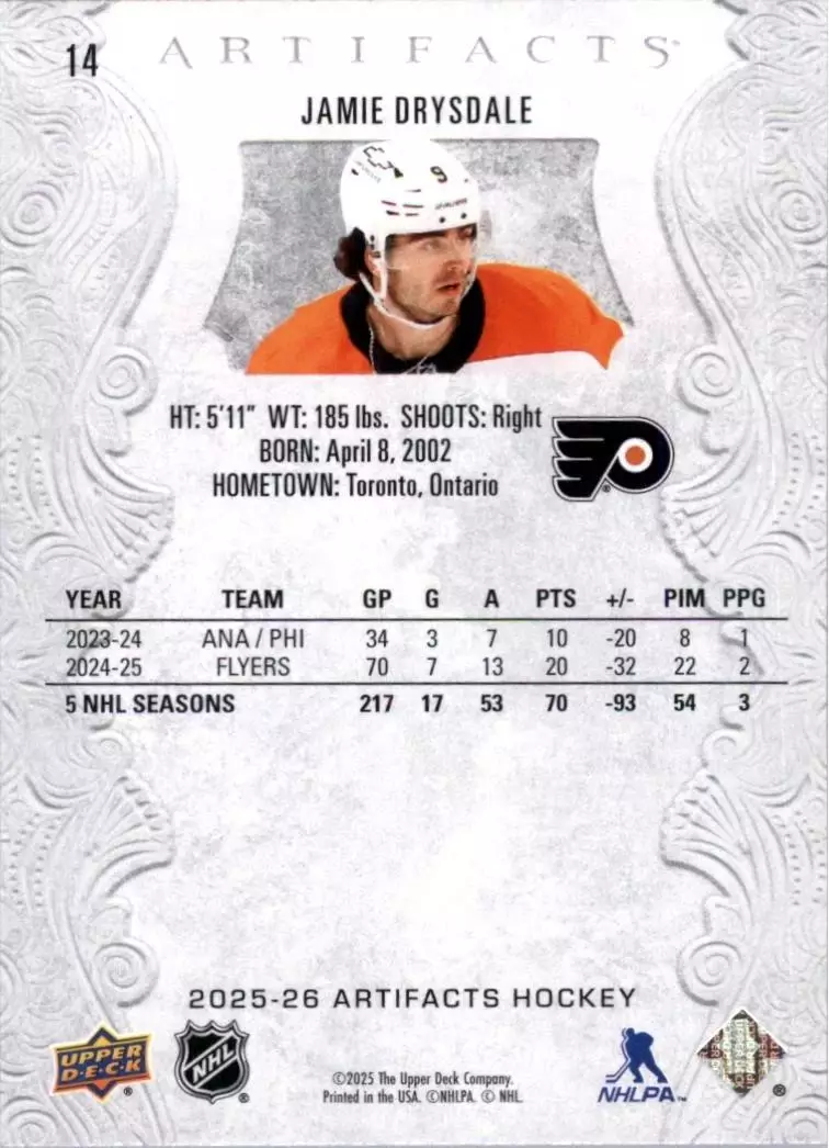 2025-26 Artifacts #14 Jamie Drysdale 1
