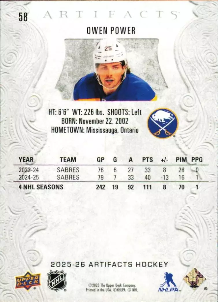 2025-26 Artifacts #59 Ryan Nugent-Hopkins 1