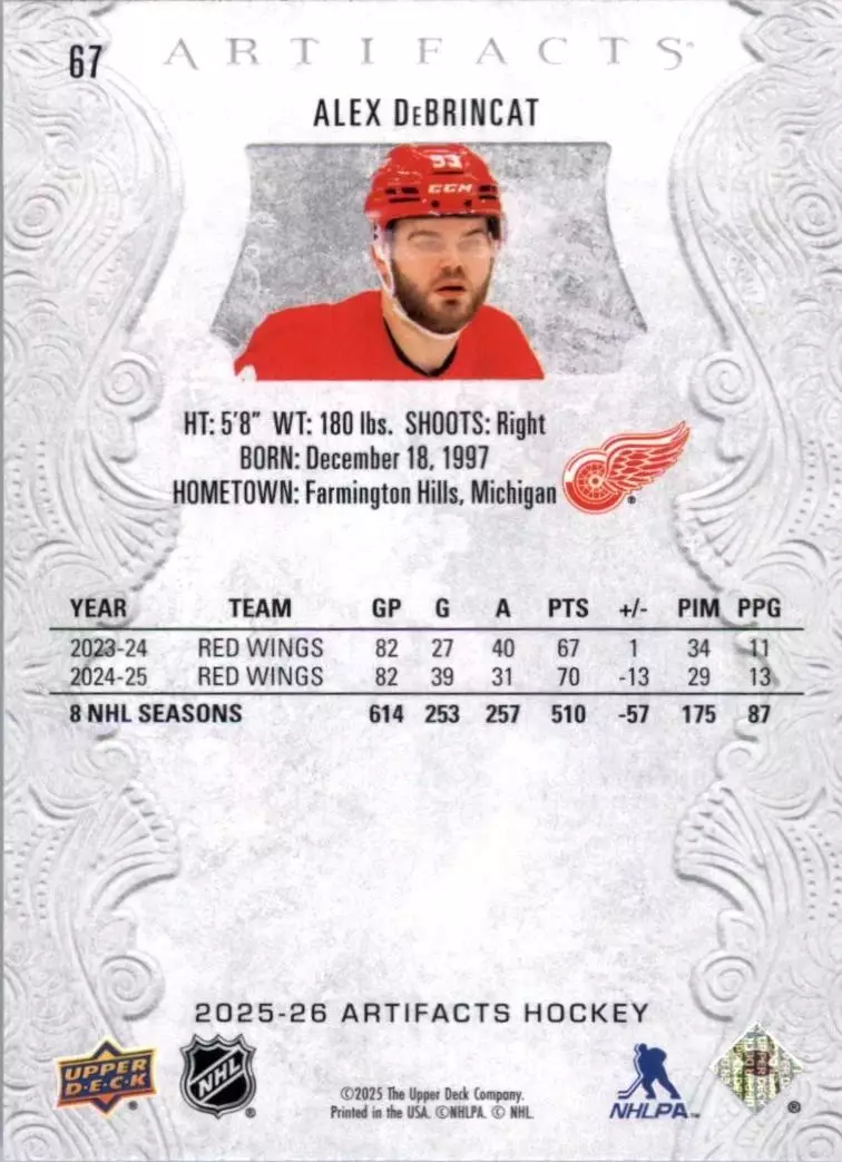 2025-26 Artifacts #67 Alex DeBrincat 1