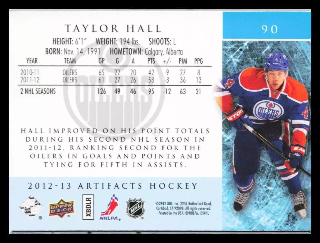 2012-13 Artifacts #90 Taylor Hall 1