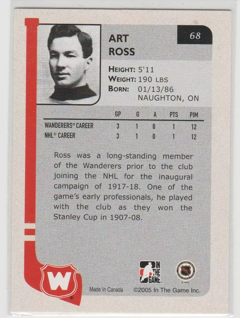 2004-05 ITG Franchises Canadian #68 Art Ross 1