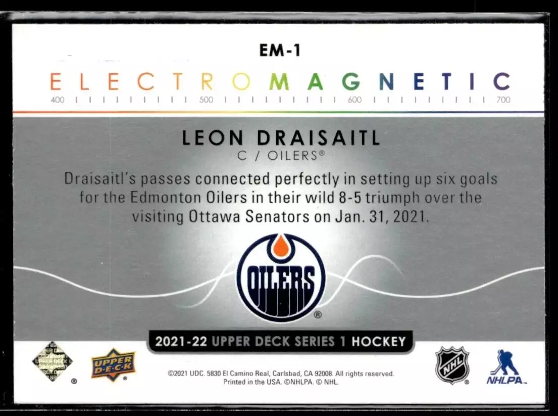 2021-22 Upper Deck Electromagnetic #EM1 Leon Draisaitl 1
