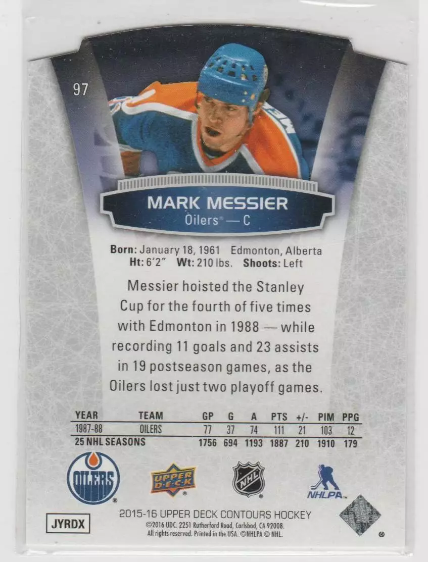 2015-16 Upper Deck Contours #97 Mark Messier 1