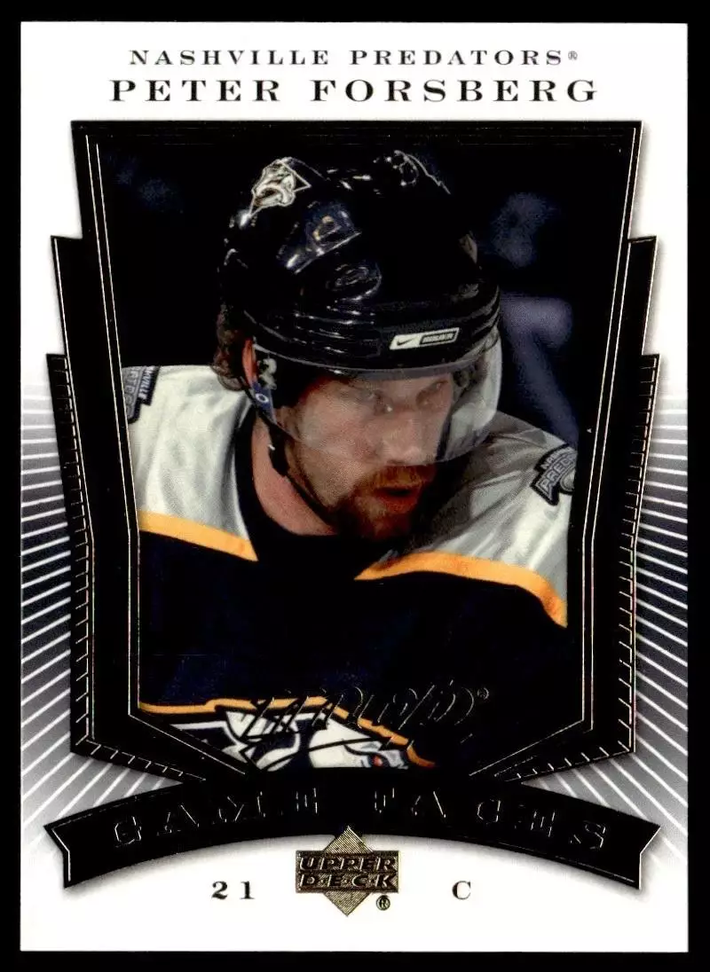 2007-08 Upper Deck MVP Game Faces #GF5 Peter Forsberg