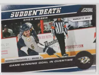 2011-12 Score Sudden Death #10 Shea Weber