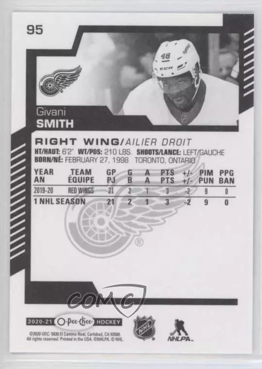 2020-21 O-Pee-Chee #95 Givani Smith 1