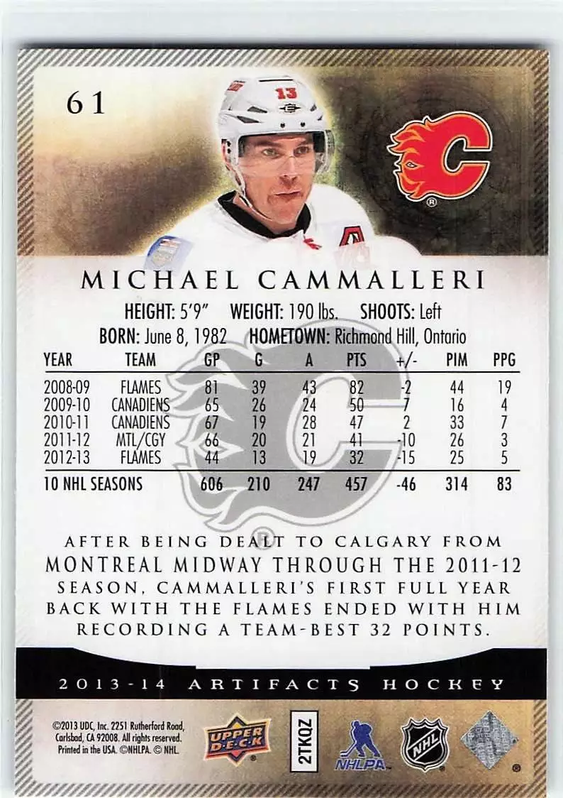 2013-14 Artifacts #61 Michael Cammalleri 1