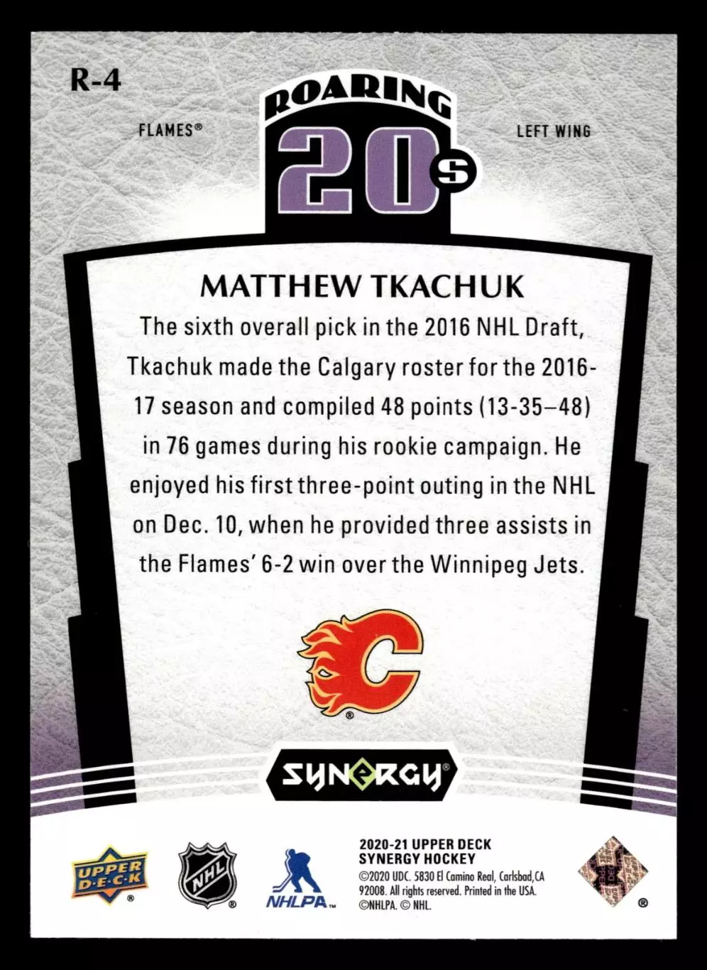 2020-21 Synergy Roaring 20s #R4 Matthew Tkachuk 1