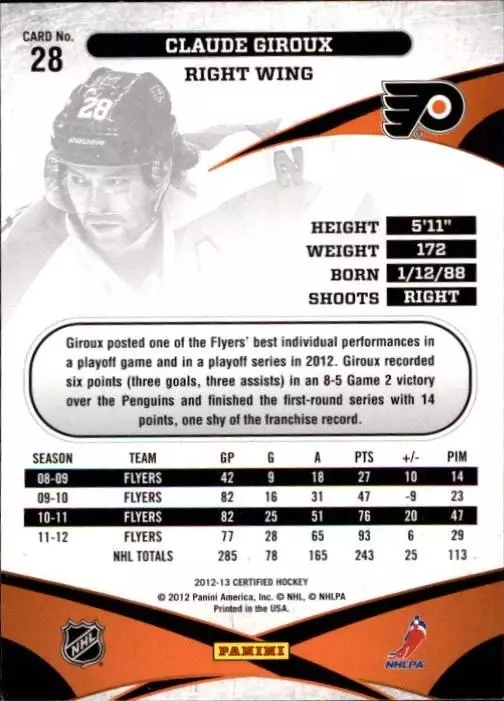 2012-13 Certified #28 Claude Giroux 1
