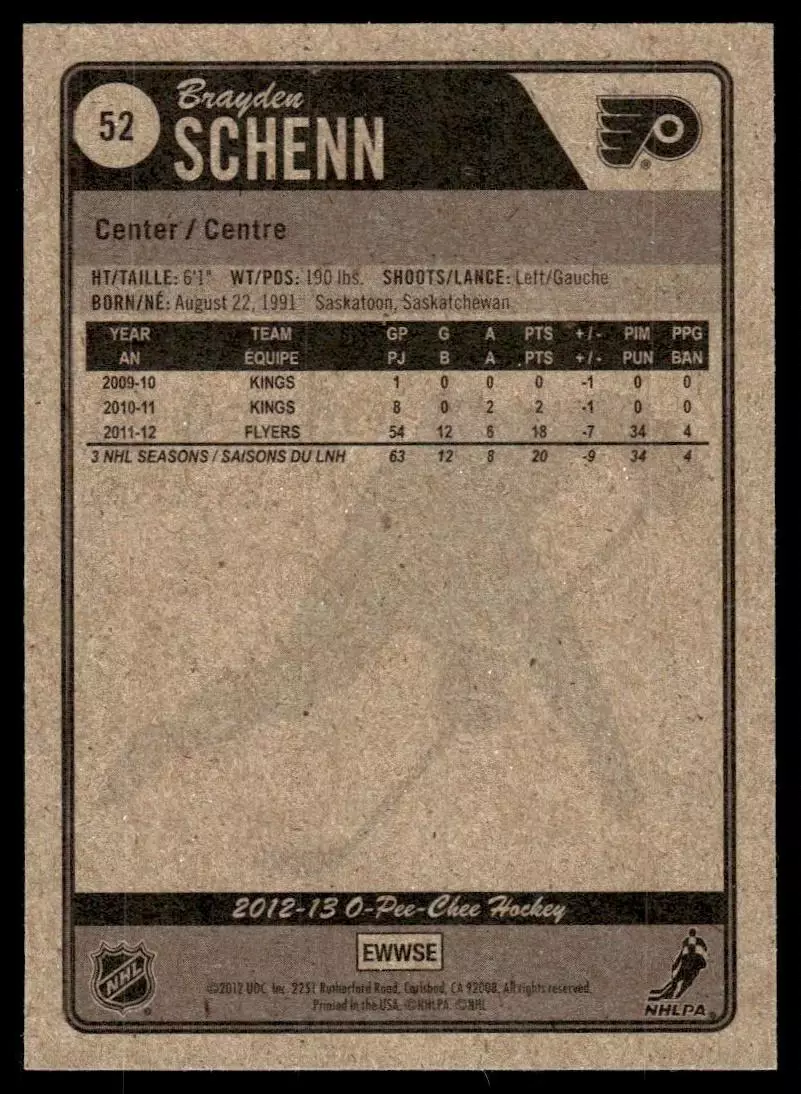 2012-13 O-Pee-Chee #52 Brayden Schenn 1