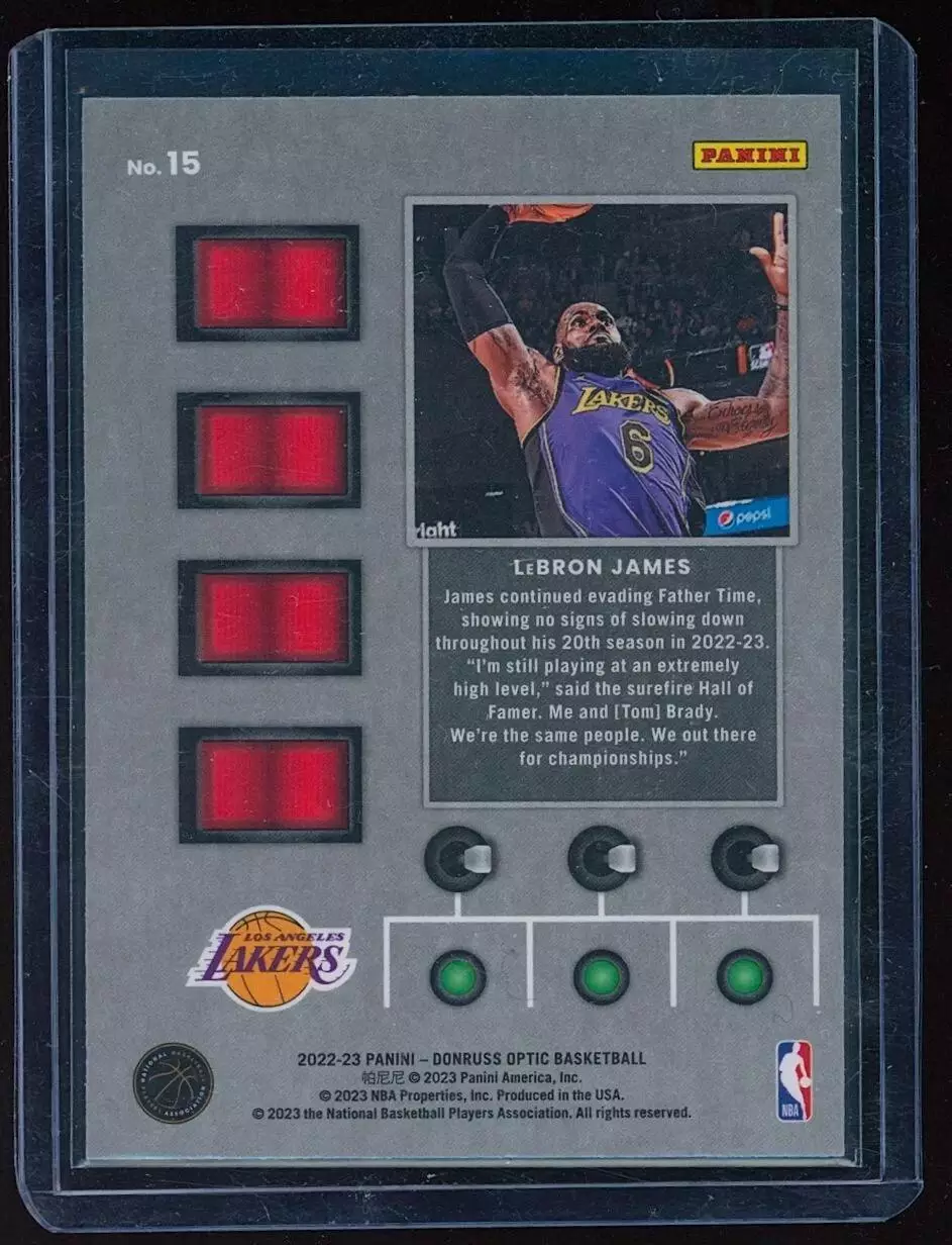 2022-23 Donruss Optic T-Minus 3...2...1... #15 LeBron James 1