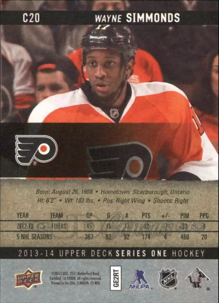 2013-14 Upper Deck Canvas #C20 Wayne Simmond 1