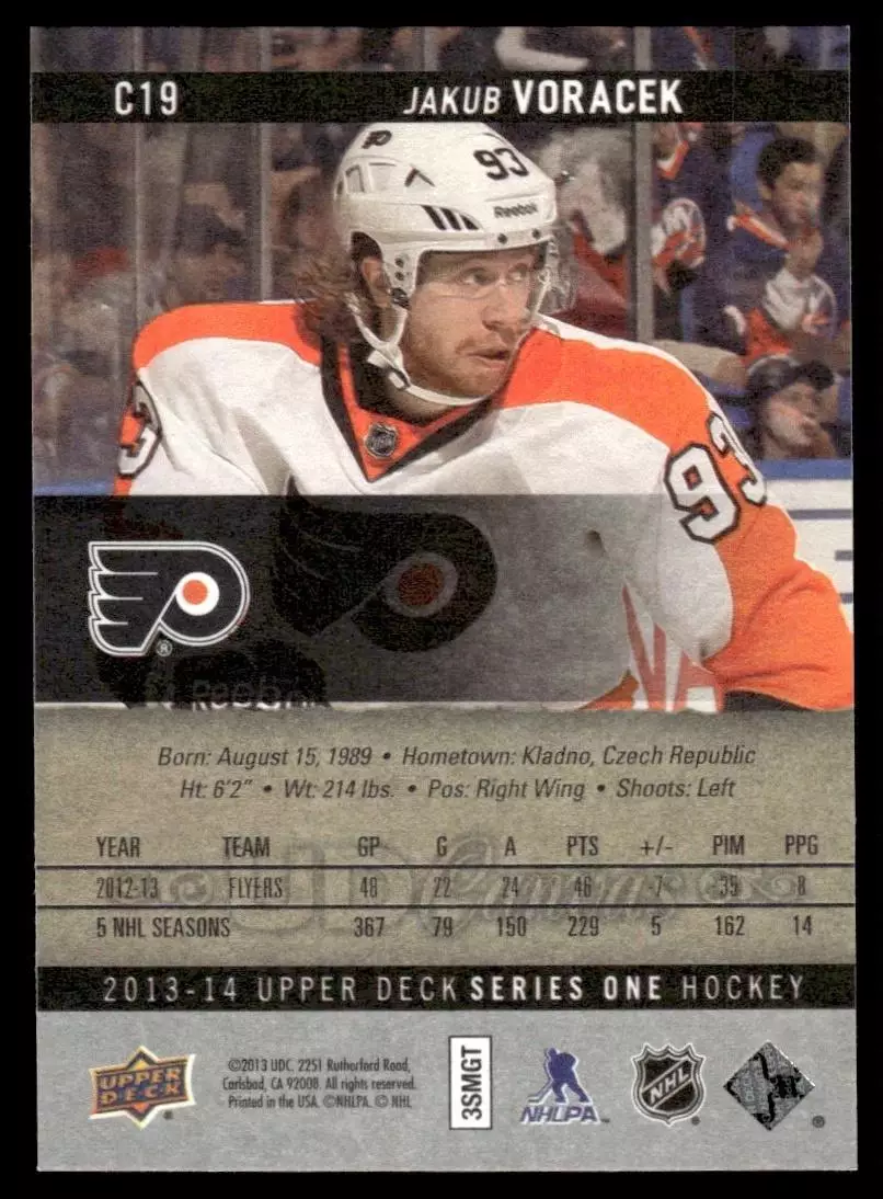 2013-14 Upper Deck Canvas #C19 Jakub Voracek 1