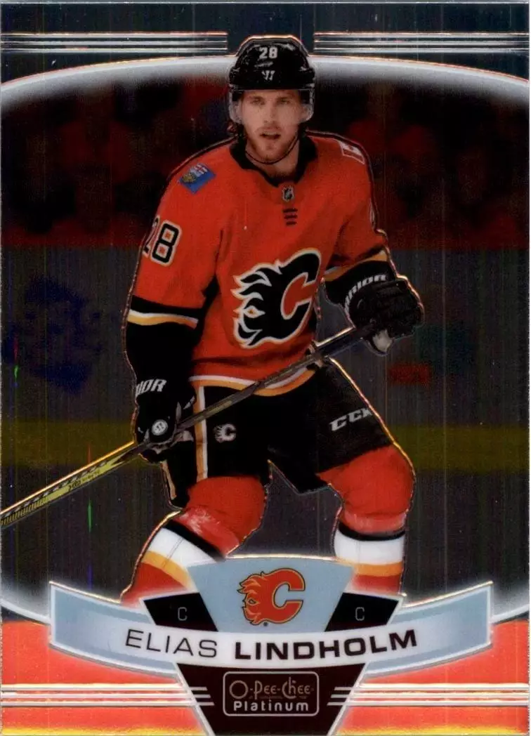 2019-20 O-Pee-Chee Platinum #102 Elias Lindholm