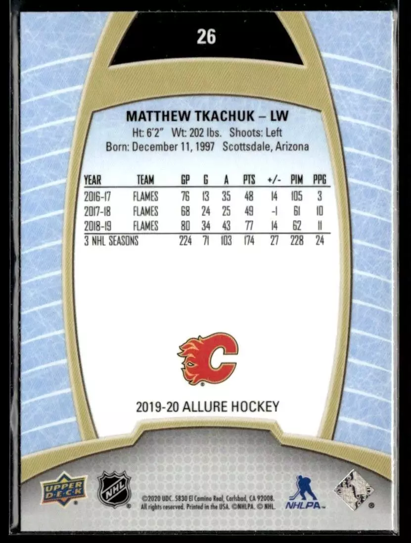2019-20 Upper Deck Allure #26 Matthew Tkachuk 1