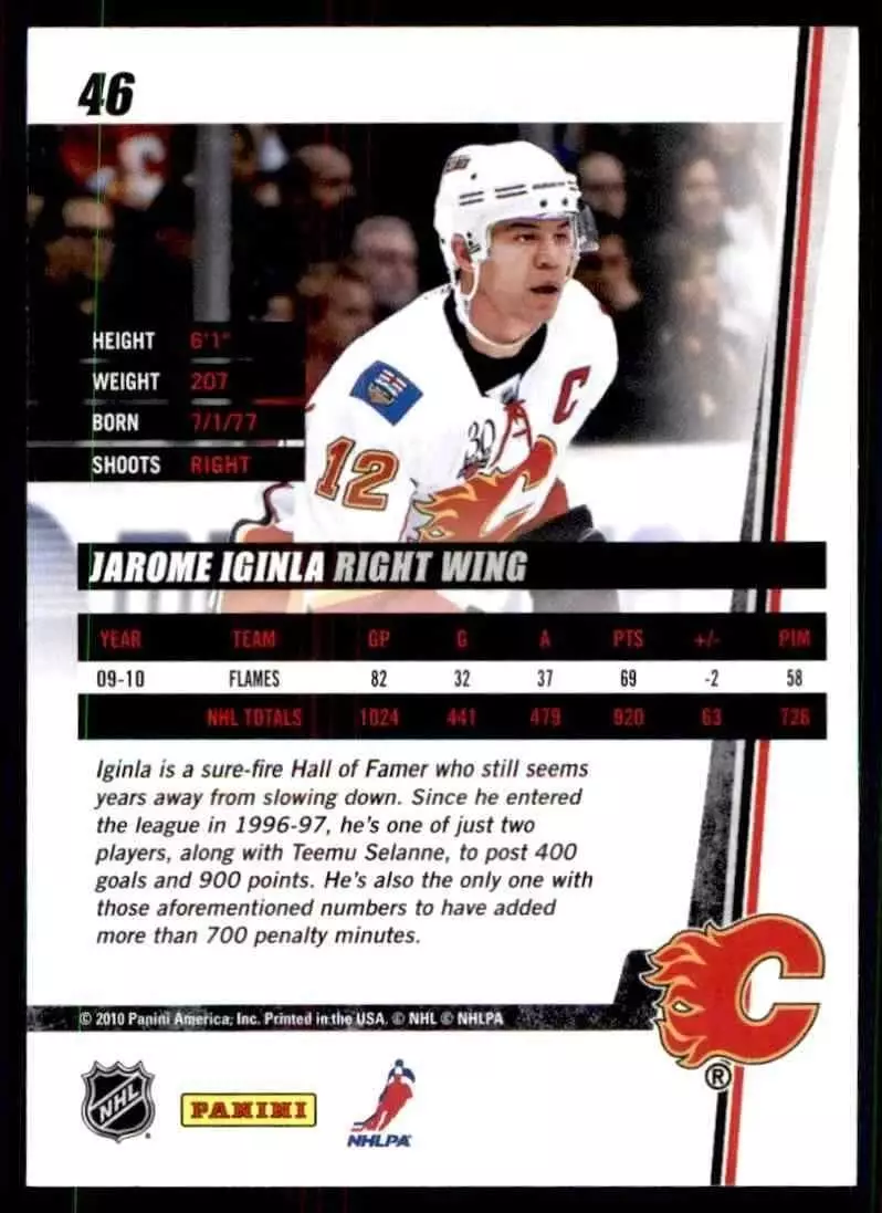2010-11 Donruss #46 Jarome Iginla 1