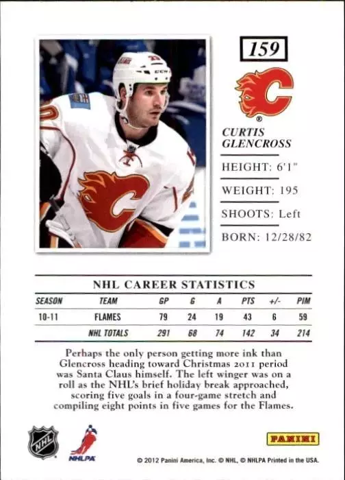 2011-12 Elite #159 Curtis Glencross 1