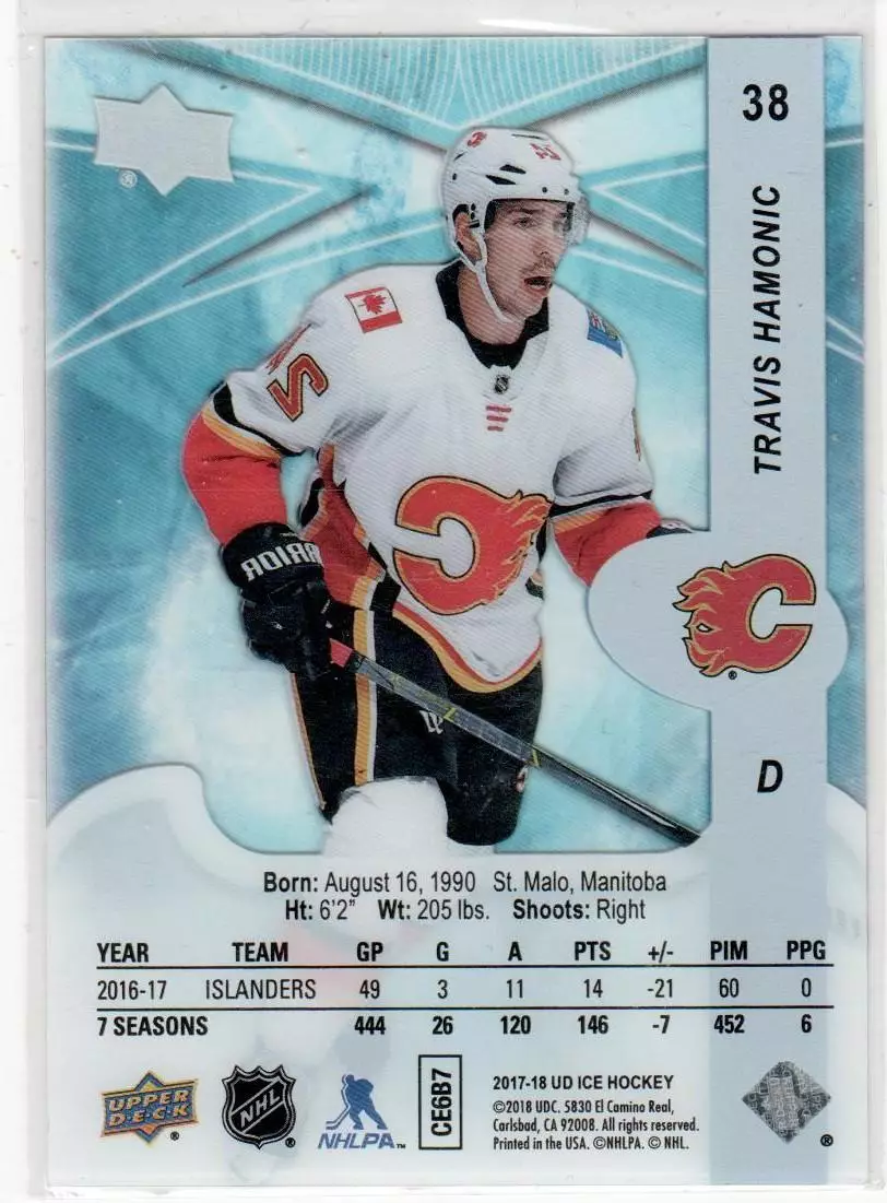 2017-18 Upper Deck Ice #38 Travis Harmonic 1