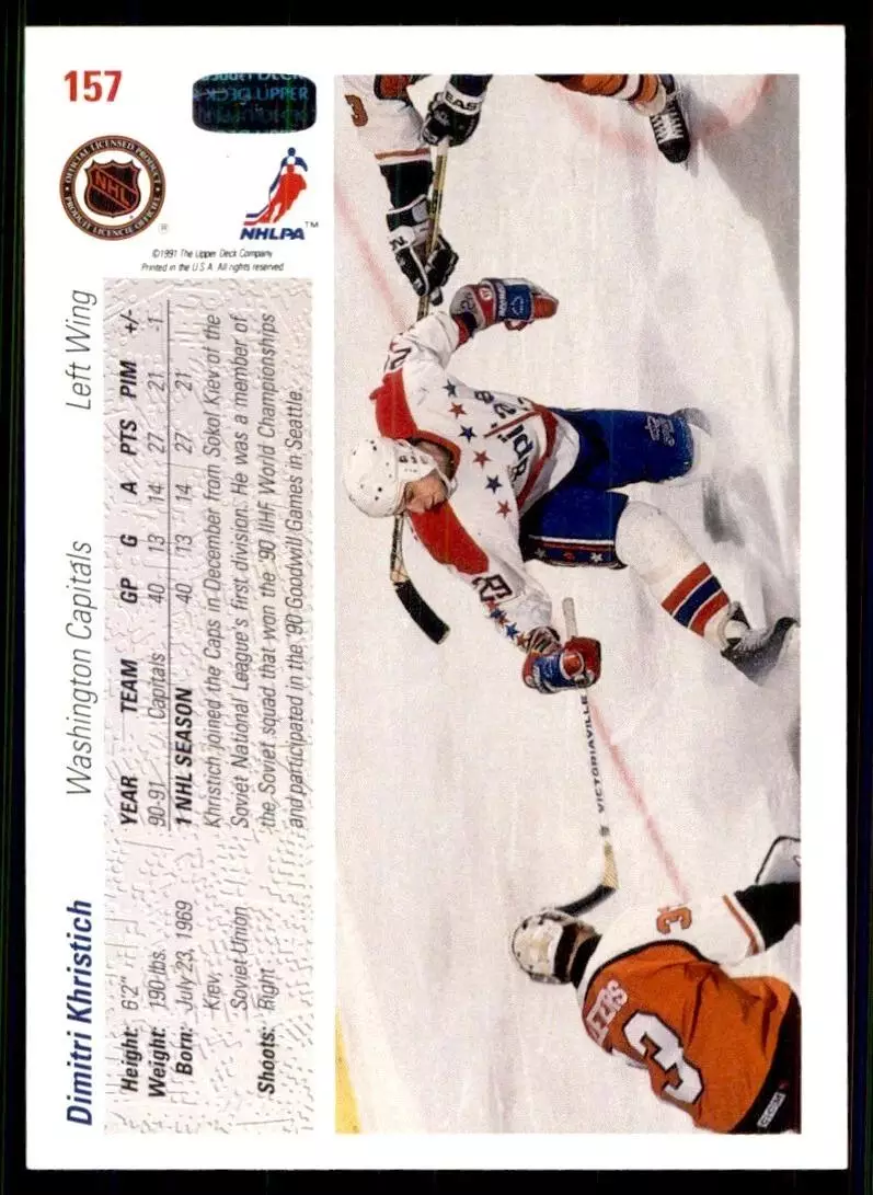 1991-92 Upper Deck #157 Dmitri Khristich 1