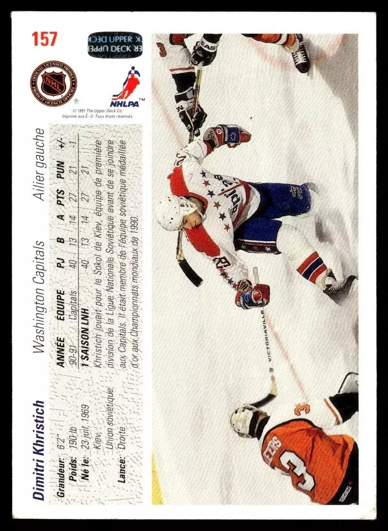 1991-92 Upper Deck French #157 Dmitri Khristich 1