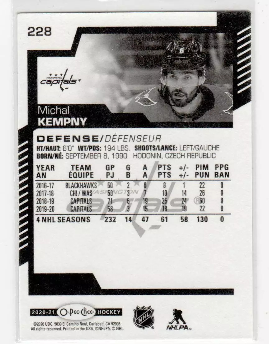 2020-21 O-Pee-Chee #228 Michal Kempny 1